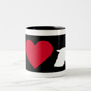 "Ich Liebe mein Cockerspaniel " Zweifarbige Tasse