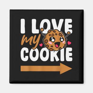 Ich liebe mein Cookie Valentinstag Paar Milch und Magnet