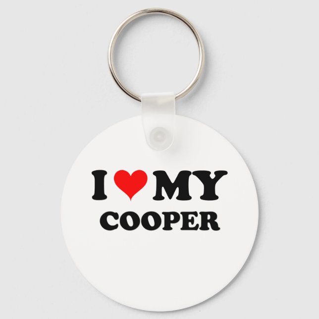 Ich Liebe mein Cooper Schlüsselanhänger (Vorderseite)