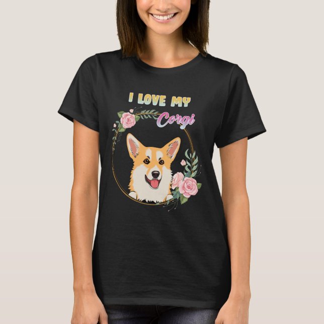 Ich Liebe mein Corgi Active T-Shirt (Vorderseite)
