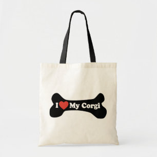 Ich Liebe mein Corgi - Hundeknochen Tragetasche