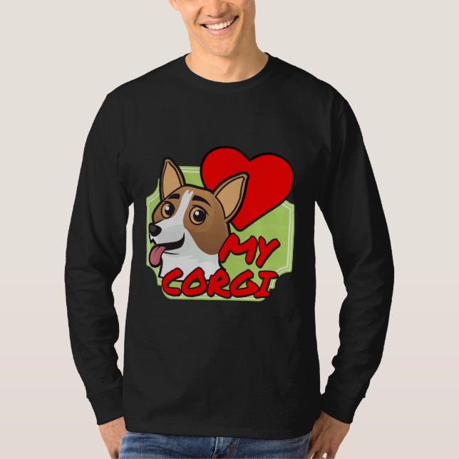 Ich Liebe mein Corgi T-Shirt (Vorderseite)