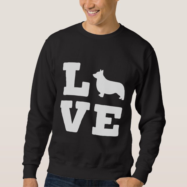 Ich Liebe mein Corgi-Tierhund Sweatshirt (Vorderseite)