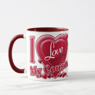 Ich Liebe Mein Cousin rot - Herz Tasse