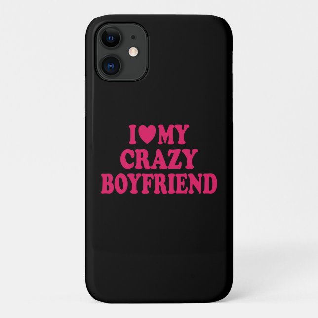 Ich Liebe mein Crazy Boyfriend Case-Mate iPhone Hülle (Rückseite)