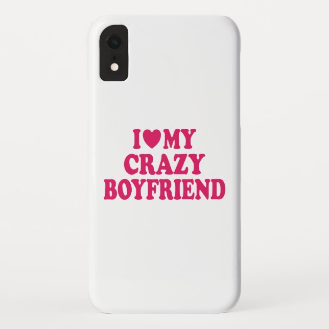 Ich Liebe mein Crazy Boyfriend Case-Mate iPhone Hülle (Rückseite)