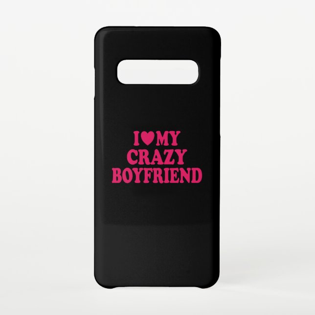 Ich Liebe mein Crazy Boyfriend Samsung Galaxy Hülle (Rückseite)