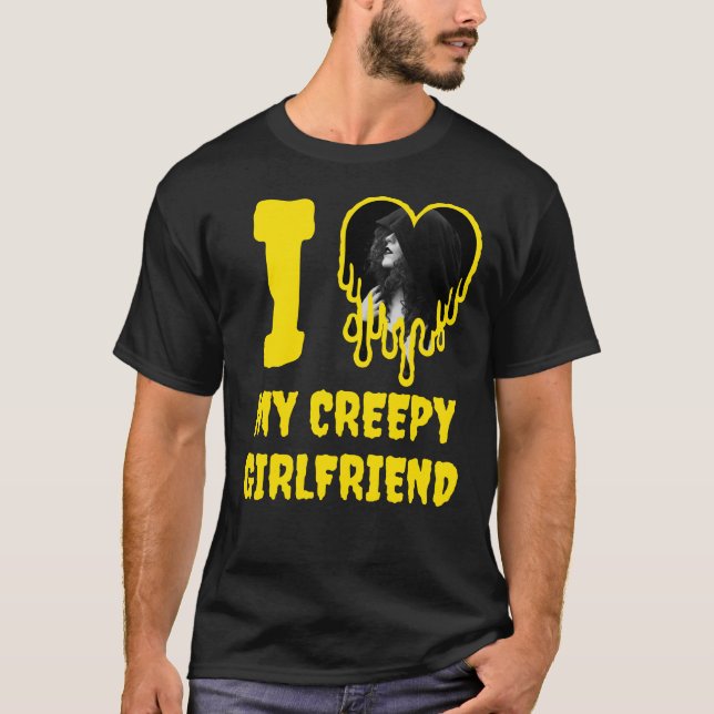 Ich Liebe mein Creepy Girlfriend Driving Heart Fot T-Shirt (Vorderseite)