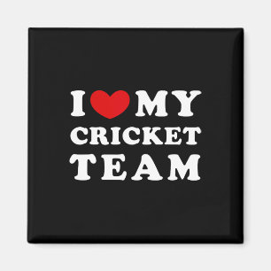 Ich liebe mein Cricket-Team Magnet