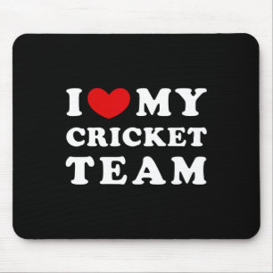 Ich liebe mein Cricket-Team Mousepad