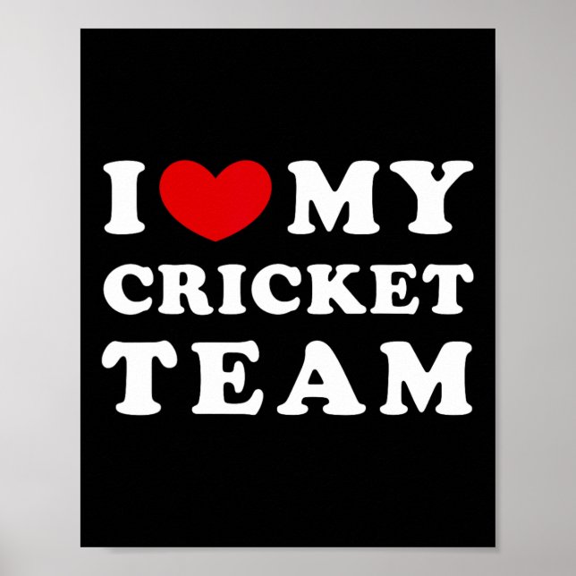 Ich liebe mein Cricket-Team  Poster (Vorne)
