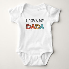 Ich Liebe mein Dada Retro Niedlich Baby Strampler