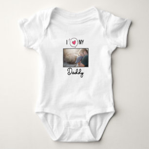 ICH LIEBE MEIN DADDY BABY SCHLIESSEN CUSTOM-FOTO BABY STRAMPLER