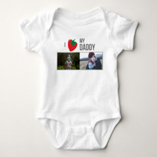 ICH LIEBE MEIN DADDY BABY SCHLIESSEN CUSTOM-FOTO BABY STRAMPLER