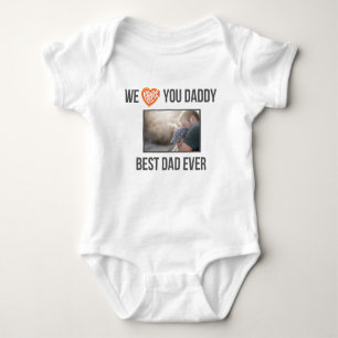 ICH LIEBE MEIN DADDY BABY SCHLIESSEN CUSTOM-FOTO BABY STRAMPLER