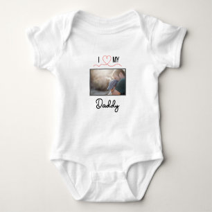 ICH LIEBE MEIN DADDY BABY SCHLIESSEN CUSTOM-FOTO BABY STRAMPLER