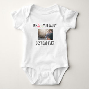 ICH LIEBE MEIN DADDY BABY SCHLIESSEN CUSTOM-FOTO BABY STRAMPLER