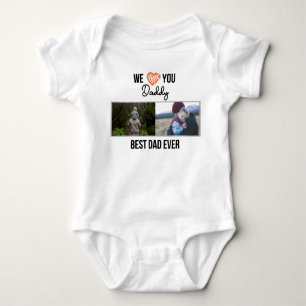 ICH LIEBE MEIN DADDY BABY SCHLIESSEN CUSTOM-FOTO BABY STRAMPLER