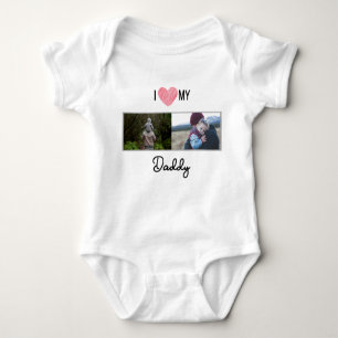 ICH LIEBE MEIN DADDY BABY SCHLIESSEN CUSTOM-FOTO BABY STRAMPLER