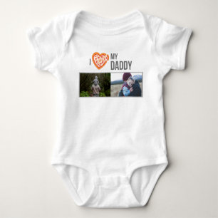 ICH LIEBE MEIN DADDY BABY SCHLIESSEN CUSTOM-FOTO BABY STRAMPLER