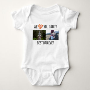 ICH LIEBE MEIN DADDY BABY SCHLIESSEN CUSTOM-FOTO BABY STRAMPLER