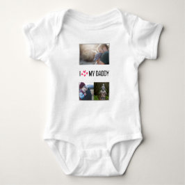ICH LIEBE MEIN DADDY BABY SCHLIESSEN CUSTOM-FOTO BABY STRAMPLER
