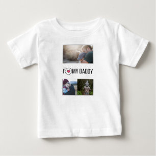 ICH LIEBE MEIN DADDY BABY SCHLIESSEN CUSTOM-FOTO T-SHIRT