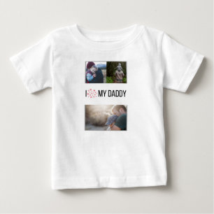 ICH LIEBE MEIN DADDY BABY SCHLIESSEN CUSTOM-FOTO T-SHIRT