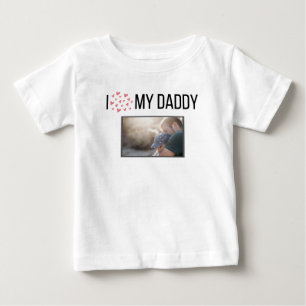 ICH LIEBE MEIN DADDY BABY SCHLIESSEN CUSTOM-FOTO T-SHIRT