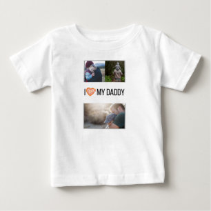 ICH LIEBE MEIN DADDY BABY SCHLIESSEN CUSTOM-FOTO T-SHIRT