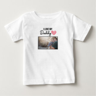 ICH LIEBE MEIN DADDY BABY SCHLIESSEN CUSTOM-FOTO T-SHIRT