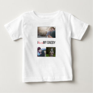 ICH LIEBE MEIN DADDY BABY SCHLIESSEN CUSTOM-FOTO T-SHIRT