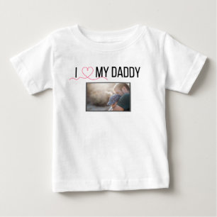 ICH LIEBE MEIN DADDY BABY SCHLIESSEN CUSTOM-FOTO T-SHIRT