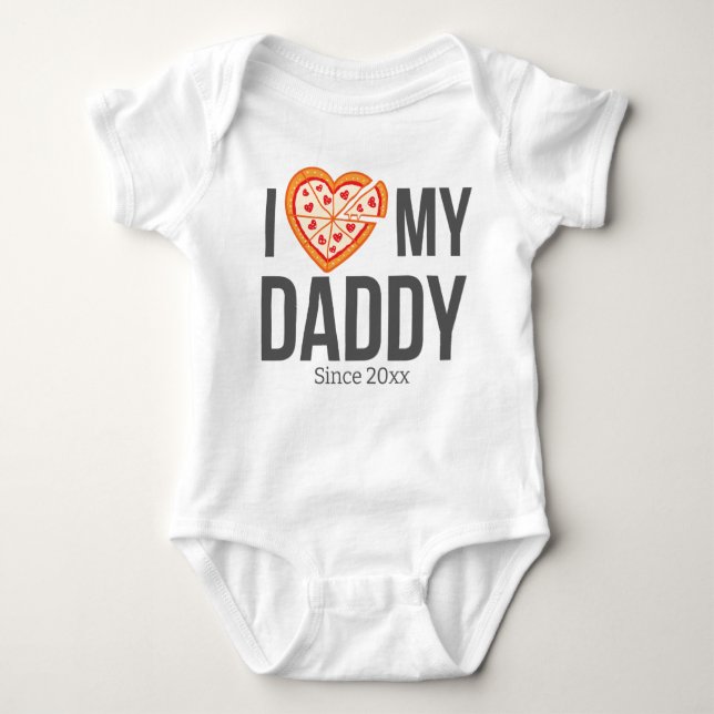ICH LIEBE MEIN DADDY BABY SCHLIESSEN CUSTOM TEXT BABY STRAMPLER (Vorderseite)