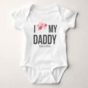 ICH LIEBE MEIN DADDY BABY SCHLIESSEN CUSTOM TEXT BABY STRAMPLER