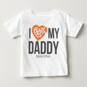 ICH LIEBE MEIN DADDY BABY SCHLIESSEN CUSTOM TEXT BABY T-SHIRT
