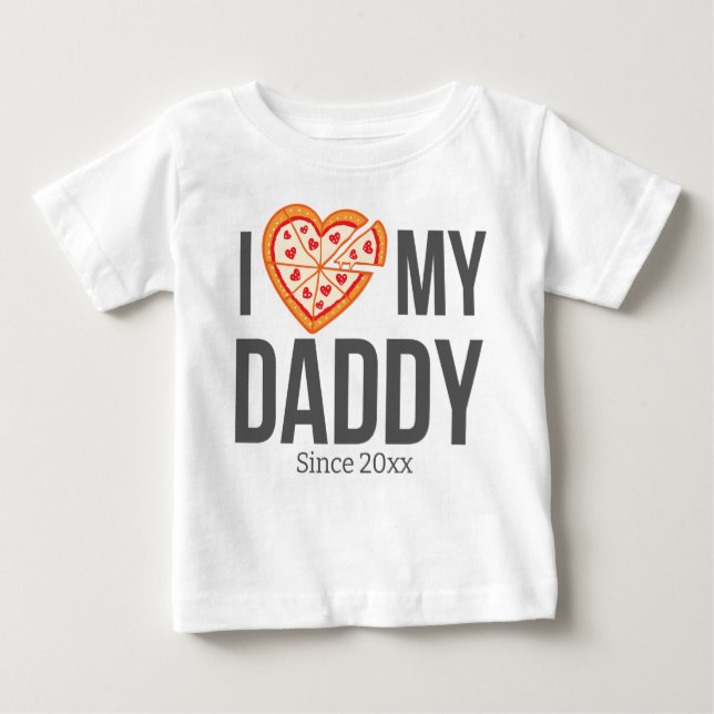 ICH LIEBE MEIN DADDY BABY SCHLIESSEN CUSTOM TEXT BABY T-SHIRT (Vorderseite)