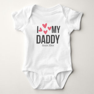 ICH LIEBE MEIN DADDY BABY SCHLIESSEN CUSTOM TEXT STRAMPLER