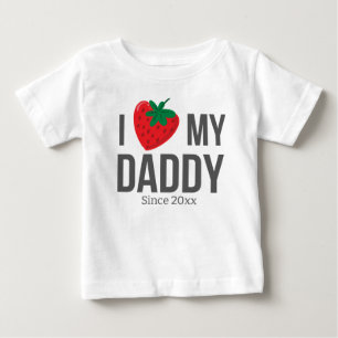 ICH LIEBE MEIN DADDY BABY SCHLIESSEN CUSTOM TEXT T-SHIRT