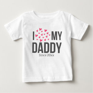 ICH LIEBE MEIN DADDY BABY SCHLIESSEN CUSTOM TEXT T-SHIRT