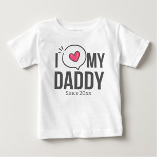 ICH LIEBE MEIN DADDY BABY SCHLIESSEN CUSTOM TEXT T-SHIRT