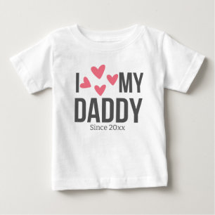 ICH LIEBE MEIN DADDY BABY SCHLIESSEN CUSTOM TEXT T-SHIRT