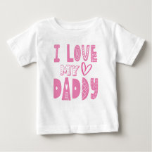 Ich Liebe mein Daddy Heart Pink Typografie