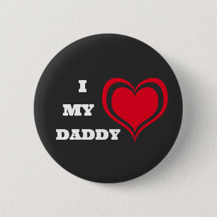 Ich Liebe mein Daddy Niedlich Heart Custom Button