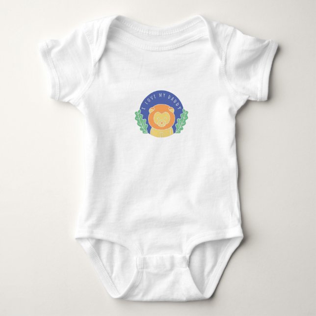Ich Liebe mein Daddy Quote Baby Strampler (Vorderseite)