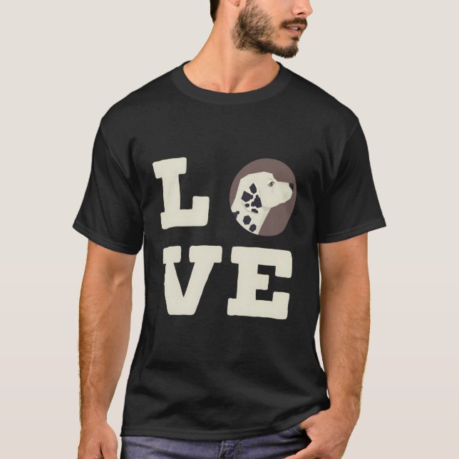 Ich Liebe mein Dalmatiner Niedlich Hund Lover Wint T-Shirt (Vorderseite)