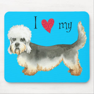 Ich Liebe mein Dandie Dinmont Terrier Mousepad