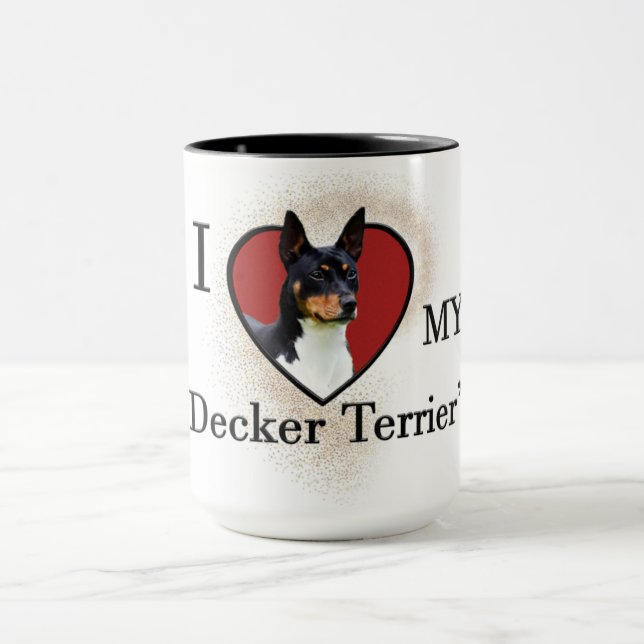 Ich Liebe mein Decker Terrier Tasse (Zentrum)