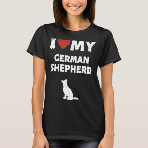 Ich Liebe mein Deutscher Hirte Adorable Dog Graphi T-Shirt