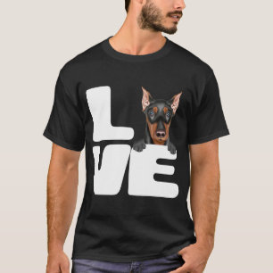 Ich Liebe mein deutscher Pinscher Hund T-Shirt